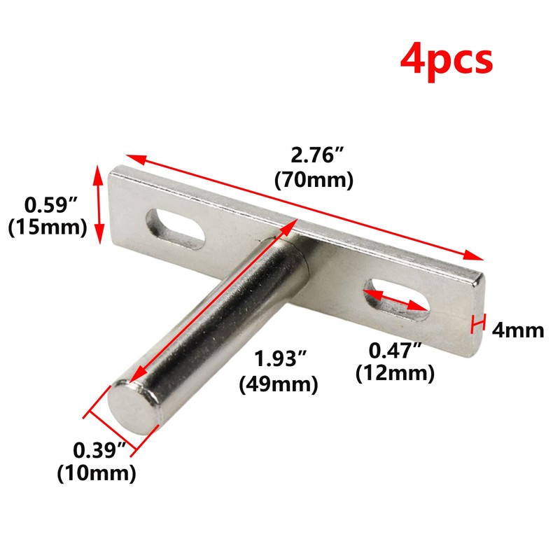 Antrader 4 Piece Floating Shelf Brackets, 2" Concealed Hidden Shelf