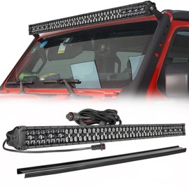 SWATOW INDUSTRIES 550W 50 Inch LED Light Bar Kits Spot Flood Off Road Driving Light with Wiring Harness Straight LED Bar Roof Mount Light for Wrangler F-150 Chevy Ram Truck Pickup UTV Tractor