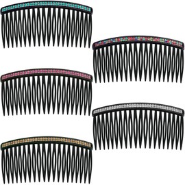 MARY LAVENDER Side Hair Comb for Women Hold Bangs Hair Twist Comb French Twist Hair Pin Clips Hair Accessories Decorative Comb for Women Kids Girls 5pcs