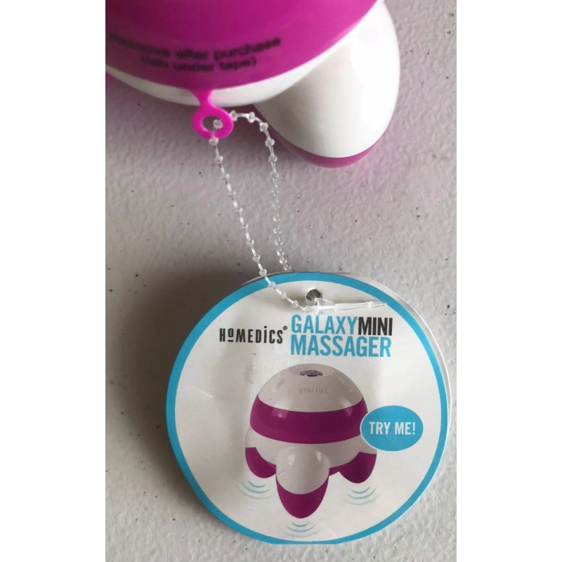 HoMedics Galaxy Mini Massager Hand Held Battery Operated Pink Tripod