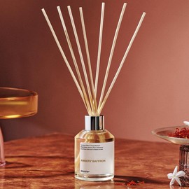 Dossier Room Diffuser, 100ml, Ambery Saffron, Floral Marshmallow, Ambery Vanilla, Woody Sandalwood, Floral Honeysuckle, Ambery Cherry, Gourmand White Flowers, Woody Sage:_Ambery Saffron