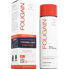 FOLIGAIN Stimulating Conditioner For Thinning Hair For Men with 2% Trioxidil (8oz)