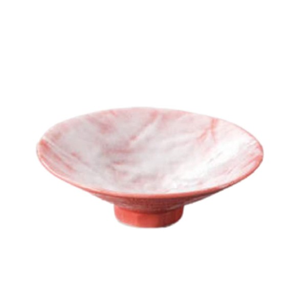 Yamashita Crafts 906922039 Sashimi Plate, Red Flowers, 6.3 inches (16 cm), Flat Pot, 6.3 x 6.3 x 2.2 inches (16 x 16 x 5.5 cm)