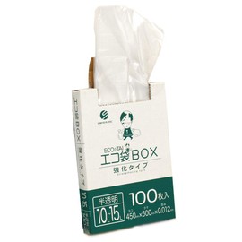 Garbage Bags, 2.8 gal (10 L), 100 Pieces, Translucent, Polybags, Box Type, 0.0005 inch (0.012 mm) Thick, Bedwin Mart Carefully Selected Trash Bags