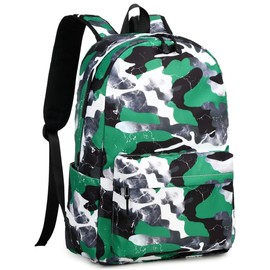 RBYGPL Backpack for Boys Elementary Bookbags Durable Lightweight Teenager Student School Bags Travel Waterproof (5-Green)