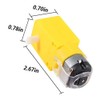 2PCS DC Electric Motor 3V-6V Dual Shaft Geared TT Motor