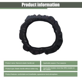 Flygun 1 PC Car Steering Wheel Cover, 14.96In Waterproof Breathable Leather Vehicle Steering Wheel Anti-Slip Accessories, Universal Automotive Steering Wheel Protector for Truck SUV (Black & Red)