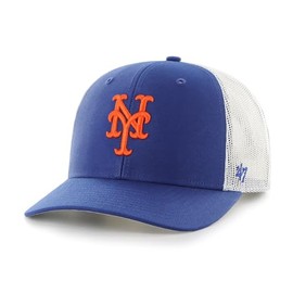 '47 New York Mets Team Royal Trucker Mesh Snapback Hat, New York Mets - Royal Blue, One Size