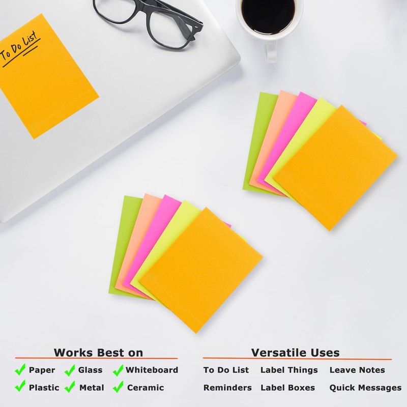 4A 10 Pads Full Adhesive Sticky Notes 3 x 4