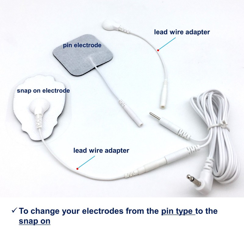 LiteTour Electrodes Cable Lead Wires Converter for Electric Massager