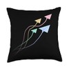 Paper Airplane Paper Plane Colorful Origami Cool Throw Pillow