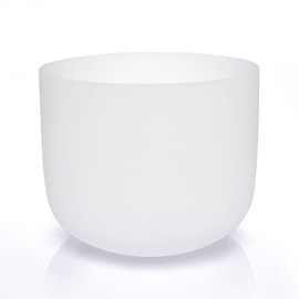TERRITORY B Note Crown Chakra Quartz Frosted Crystal Singing Bowl 8 inch