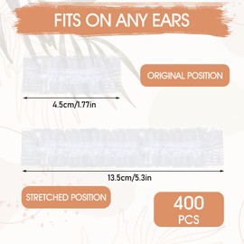 Kifmurase 400Pcs Ear Covers for Shower, Plastic Disposable Ear Covers, Waterproof Ears Shower Caps Protectors for Hair Dye Bathing Wash Hair Swimming Baby Showering Salon Spa