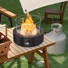 Onlyfire Tabletop Gas Fire Pit with Glass Wind Guard and