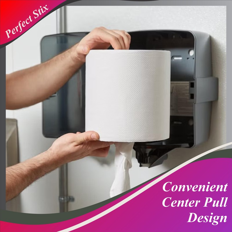 Perfect Stix 10" White Center Pull Paper Towels- Pack of