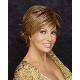 Fascination Heat Friendly Wig Color RL511 SUGAR CHARCOAL - Raquel Welch Wigs Synthetic Women's Short Flirty Razored Cut Memory Average Cap II Base