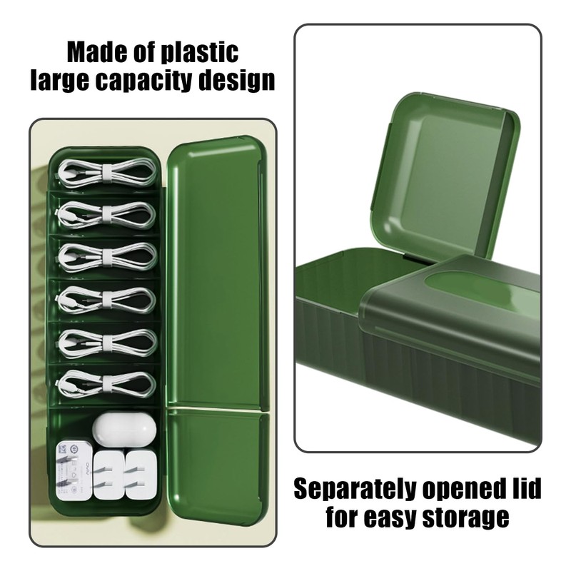 2 Cable Storage Boxes, 18 Storage Ties, 7 Cable Storage