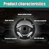 Dickno Car Steering Wheel Cover, Anti-Slip Auto Stitch on Wrap