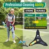 FUSIHWA 3-Set 10" x 3 Teeth Carbon Steel Brush Cutter