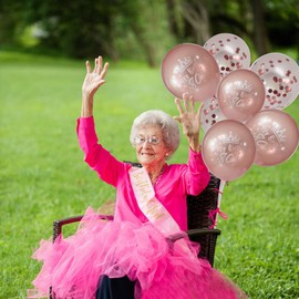 Happy 80th Birthday Balloons Rose Gold Women 80th Birthday Decorations Birthday Party Deocoration 12 Inch 20 Pack