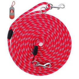 Lanwandeng- Correa Larga para Perros de 15 Metros (50 Pies), Resistente, Ideal para Adiestramiento. Perfecta para Perros Grandes, Medianos y Pequeños. Ideal para Pasear, Jugar, Acampar o Usar en el Ja