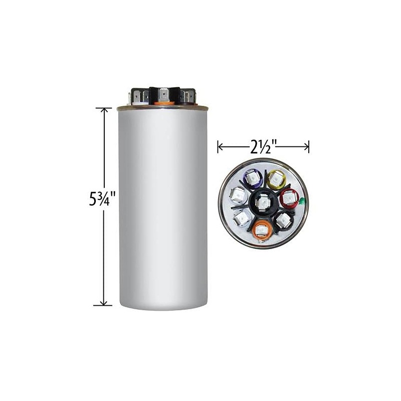 AMRAD Turbo 200X 5/5/7.5/10/20/50MFD Round Aluminum Motor Run Capacitor C1550646