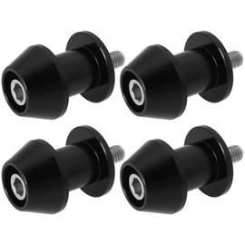 ECSiNG 2 Pair M6 Motorcycle CNC Swingarm Spool Stand Screw Motorcycle Starting Frame Screw 6mm High Precision Racing Adapter for Assembly Stand, Black