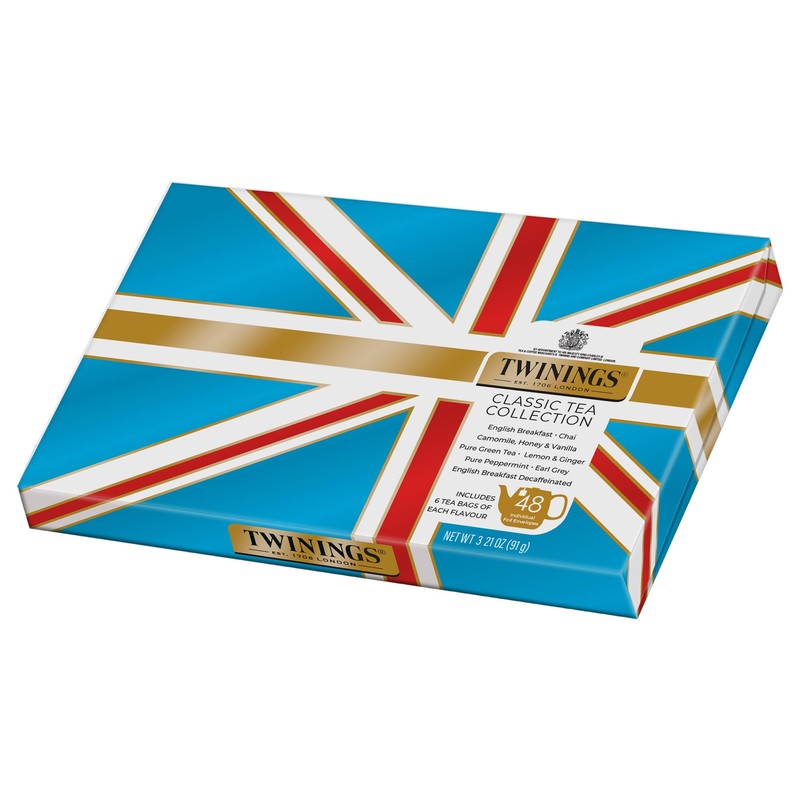 Twinings Tea Classics Collection Gift Box Variety Sampler, 48 Tea