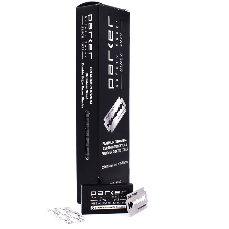 Parker T-Shaped Razor Replacement Blades (Double-edged Replacement Blades, 5 Pieces