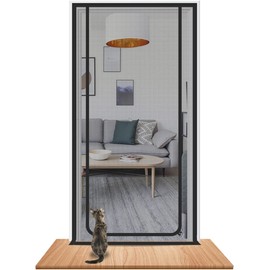 Cat Screen Cat Net for Balcony, Pets Screen Door, Prevent Cats from Running, Cat Mesh Door Screen for Living Room, Bedroom, Kitchen (Suitable Door Size: 80 cm x 200 cm)