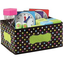 Teacher Created Resources Chalkboard Brights Storage Bin, 5" x 11" x 8", Multi
