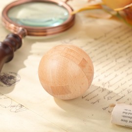 Yilloog Wooden Puzzle Games Brain Teasers Toy Magic Ball Cube Educational 3D Logic Puzzles, Brain Teaser Intellectual Removing Assembling Puzzle Gift for Party Adults(Magic Ball)