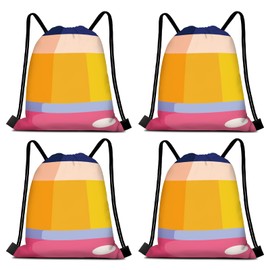 KERINGO 16 PCS Pencil Drawstring String Bags Backpack Preschool Graduation Gift Decoration Bulk Reusable Treat Bags Back to School Party Favor Birthday Party Supplies