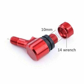 TDR Blue Replacement Tire Stem Accessory 2pcs CNC Aluminum Alloy Valve for Motorcycle ATV, 45ｰ Bent Design, Fits 11.3mm Valve Stems