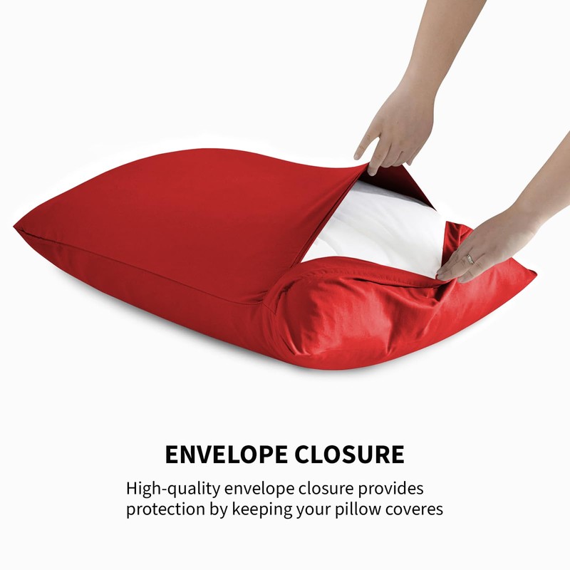 Yorkshire Bedding Pillow Cases 2 Pack - Brushed Microfiber Housewife