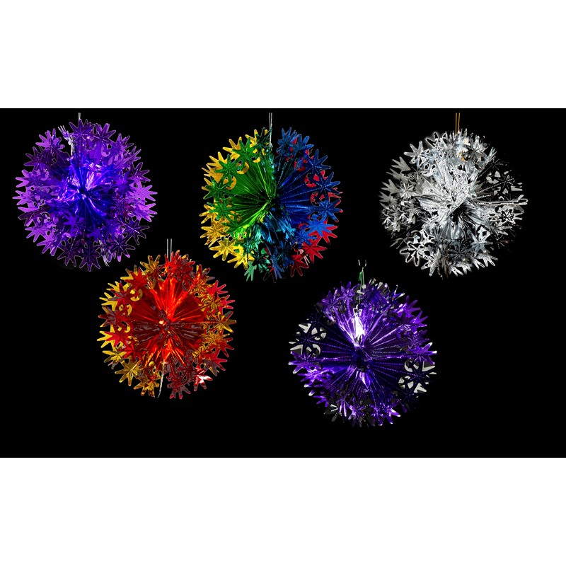 Simply Products Foil Garland Star Ball - Christmas Hanging Decoration