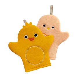 BIUDECO Pcs Animal Bath Gloves Cartoon Anti-skid Soft Plant Fibre High Absorption for Easy Bathing