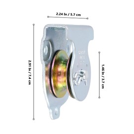 NAMYEUT Set of 4 37 mm pulleys for ropes, steel cable pulley with screws, pulley pulley, pulley pulley for ropes, steel cable, load capacity 190 kg