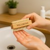 Relumins Dual Sided Nail Brush Bamboo Handle Bristle Exfoliating Tool