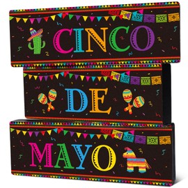 Faccito 3 Pcs Mexican Fiesta Party Decorations Wooden Cinco De Mayo Centerpieces Sombrero Llama Maracas Table Signs Wood Taco Parties Tiered Tray Decor for Fiesta Taco Bar Mexican Decor