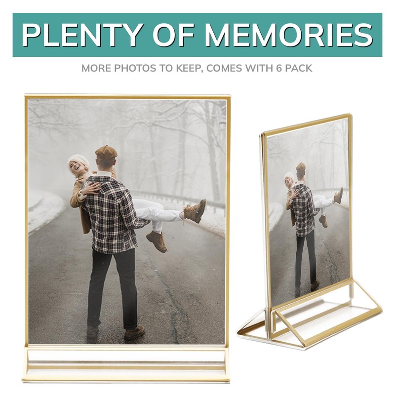 PBF 8.5x11 Acrylic Picture Frame Display Stand | Vertical Clear