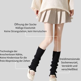 HKBTCH Winter Leg Warmers, Oktoberfest Women's Leg Warmers, White Leg Warmers, Children, High Footless Knee Socks, Ankle Warmers, black