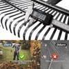 Garden Rake for Leaves, Leaf Rakes Heavy Duty for Yard,Lawn,Shrub,Grass,Mulch,