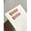 Daily mute tone skin color handmade nail tips - Petit