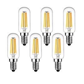 SHUWDKAR E14 LED Bulb 4W Equivalent 40W LED Candelabra Bulb Warm White 2700K Vintage E14 European Base Edison Bulb for Chandeliers, Ceiling Fan, Pendant, Non-Dimmable, Pack of 6