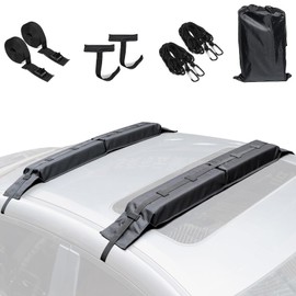 Universal Car Soft Roof Rack Pads for Surfboard,SUP,Kayak,Canoe,Car Roof Racks System for Padle Boards,Compatible with SUV, Sedan