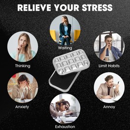 Bufccy Fidget Slider for Adults - Mini Slide Metal Fidget Toys, Anxiety/ADHD/Annoy Relieving EDC Metal Fidget, Stress Reducing Toy Gift for Adults & Teen