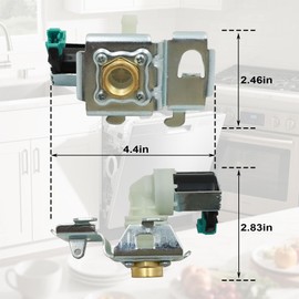 XQSMWF W10158389 Dishwasher Water Inlet Valve Compatible with Kenmore Dishwashers Replaces AP6015932 8558986 8558987 8558988 8563405 8563406 8563407 W10158387 PS11749213 WPW10158389 Water Va