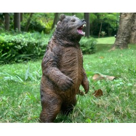 Gemini&Genius Brown Bear Toy, Large Grizzly Safari Animal Figurine, Lifelike Wildlife Action Figure for Kids Learning and Play, Animal World Collectible Gift