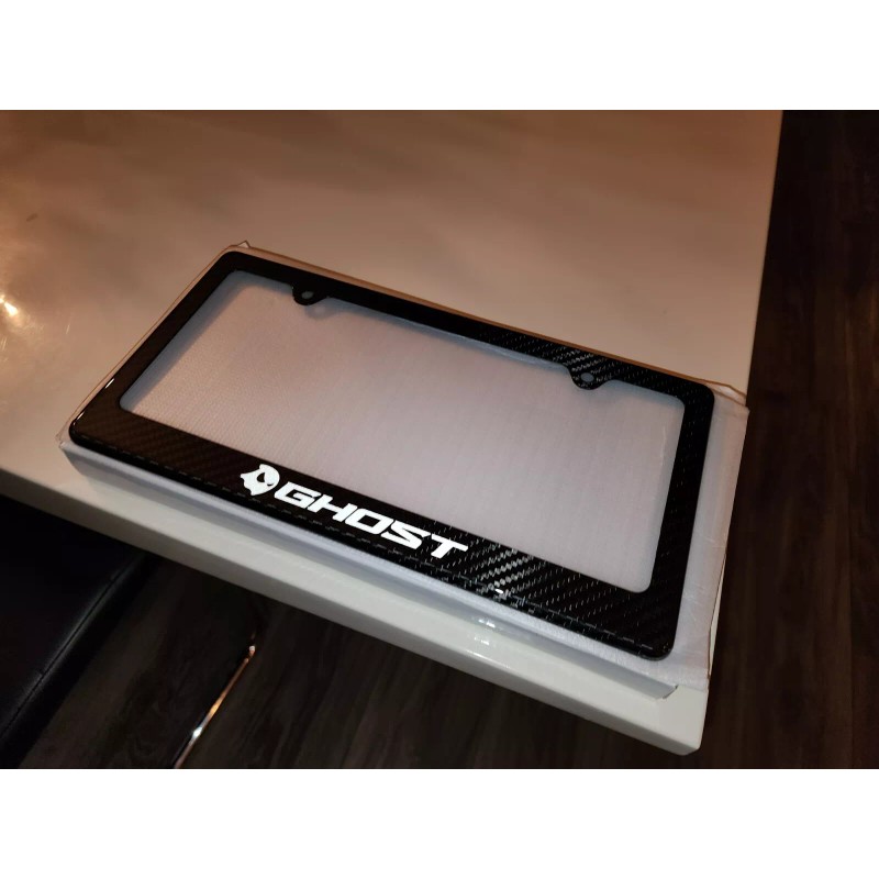 racing license plate frame Ghost Logo Street Racing Carbon Fiber